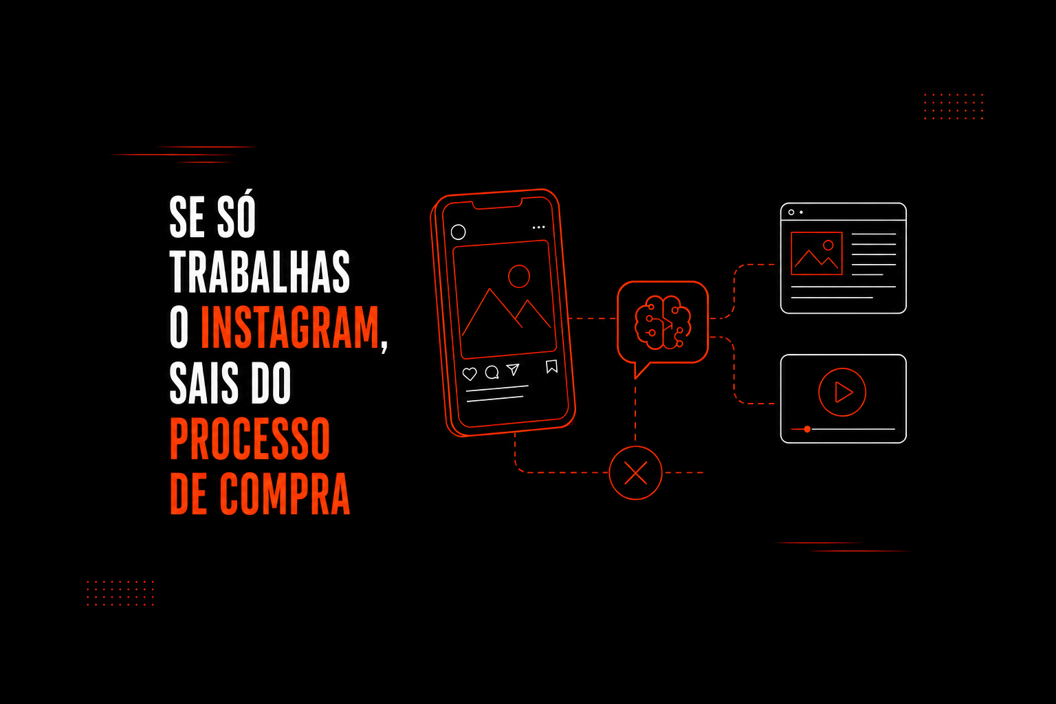 Se só trabalhas o Instagram, sais do processo de compra